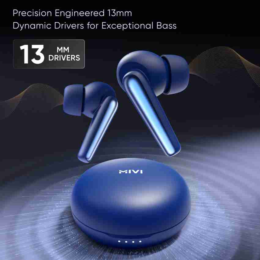 Mivi DuoPods K5 TWS Earbuds Metallic Finish HD calling AI ENC 50H playtime 5.3 Bluetooth Headset Price in India Buy Mivi DuoPods K5 TWS Earbuds Metallic Finish HD calling AI ENC 50H