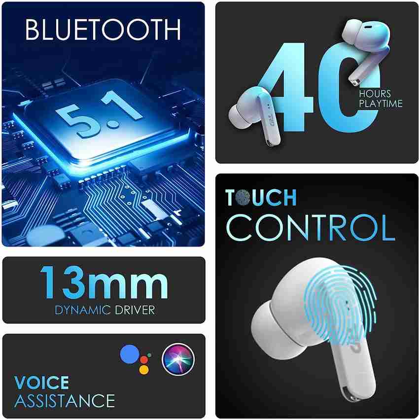 RD WS 130 TWS Earbuds with 13mm Drivers 40 Hours Playback Time BT 5.1 IPX4 Bluetooth Price in India Buy RD WS 130 TWS Earbuds with 13mm Drivers 40 Hours Playback Time BT