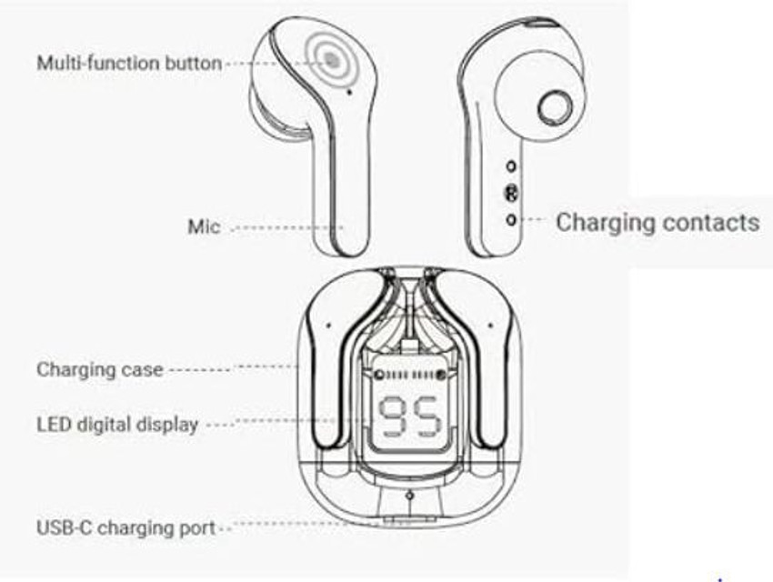 T12 wireless sales earbuds case