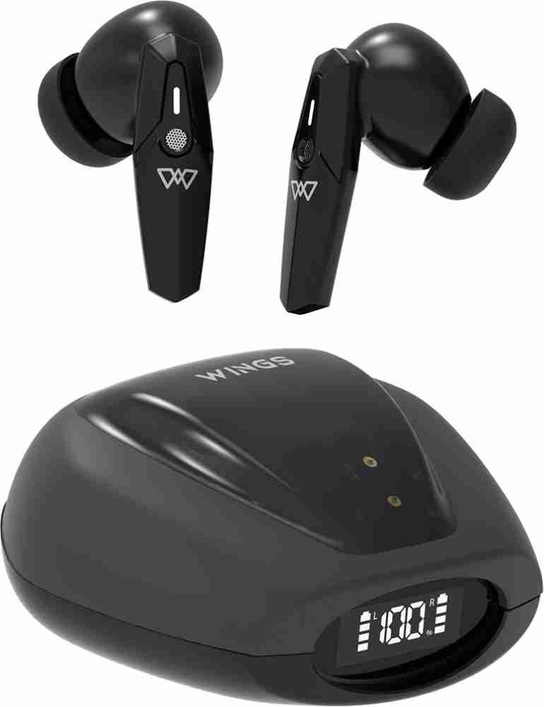 WINGS Phantom 410 Wireless Earbuds with Digital Battery Indicator