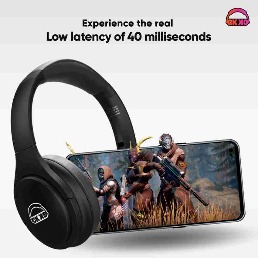 Ekko Skull AlterEgo H03 With Noise Cancellation,90H Playtime, Maxx Bass,  Low Latency Bluetooth Gaming Headset