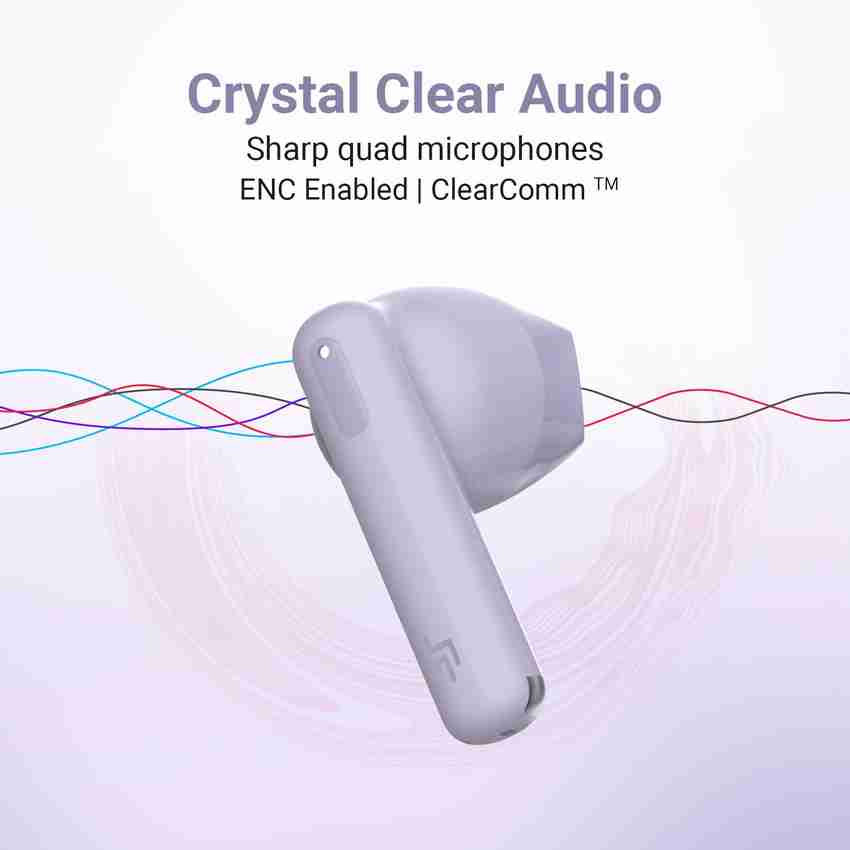CrossBeats Atom ENC Noise cancelling earbuds 52hrs playtime 13mm