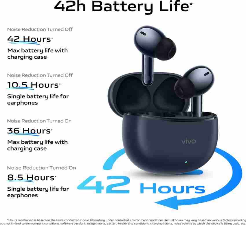 vivo TWS 3e buds up to 30dB Active Noise Cancellation up to 42 Hrs battery life Bluetooth Price in India Buy vivo TWS 3e buds up to 30dB Active Noise Cancellation up to 42 Hrs battery life Bluetooth O...