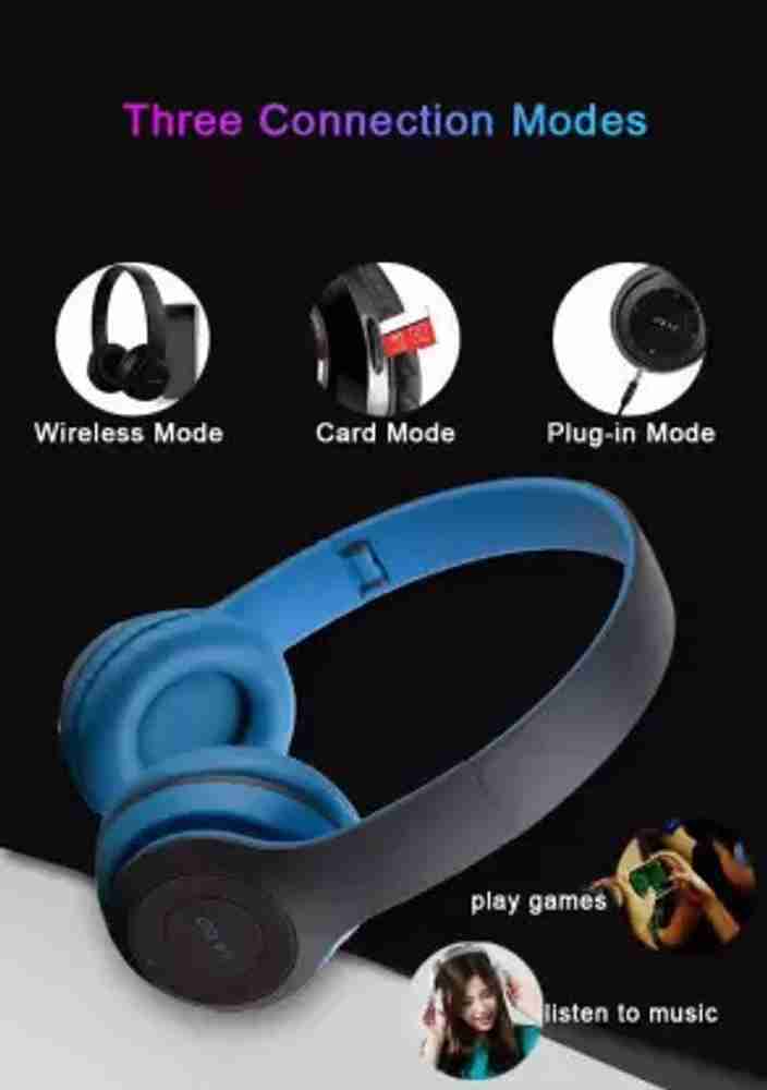 blue seed Best New Portable Bluetooth Rock Beat Headphone P 47