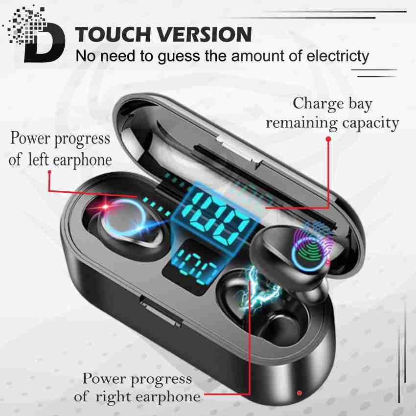 DigiClues Earbuds F9 Upto 48 Hours Playback with ASAP Charge