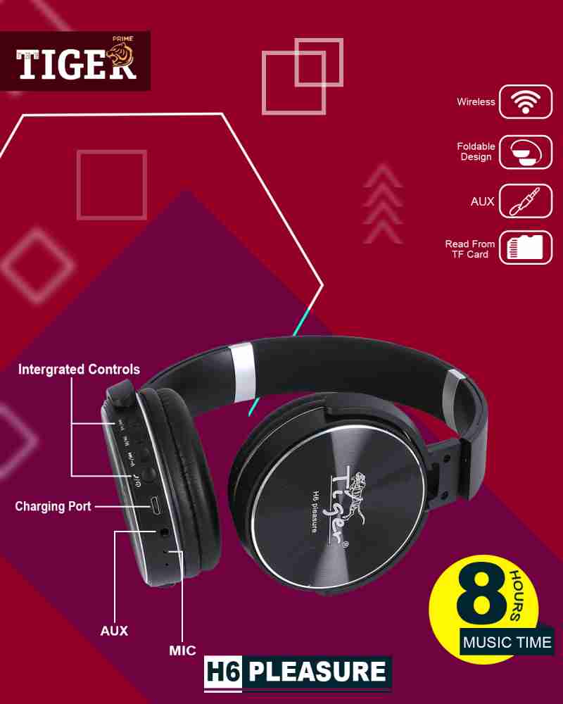 Tiger Always Amazing Neck Style Built In MIC Sport Bluetooth