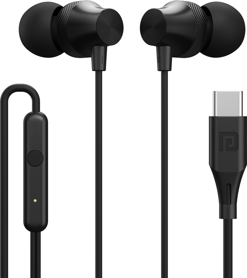 Portronics Conch Beat C Type C Earphone with mic In Line Mic Controls Tangle Free Wire Wired Price in India Buy Portronics Conch Beat C Type C Earphone with mic In Line Mic Controls Tangle