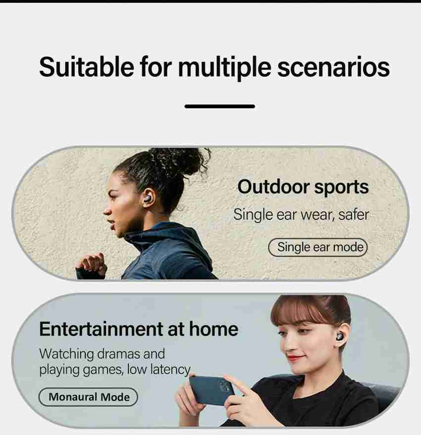 GAGANDEEP Latest T2 TWS True Wireless Earbud Headset With Power