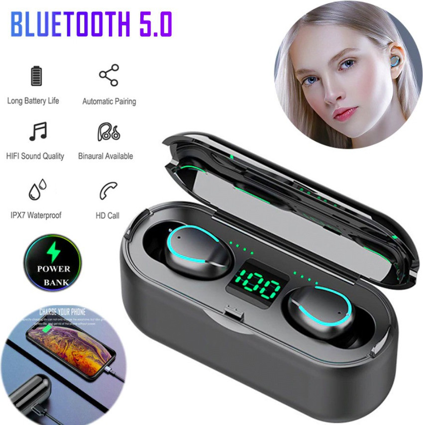 GIIG F9 Tws Wireless Bluetooth 5.0 Earbuds Sports with 2000mAh