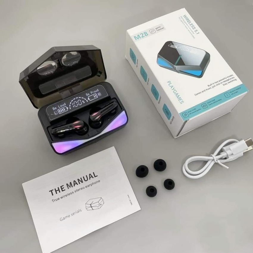 Auxigen Latest Edition TWS Gaming Wireless Earbuds M28 with