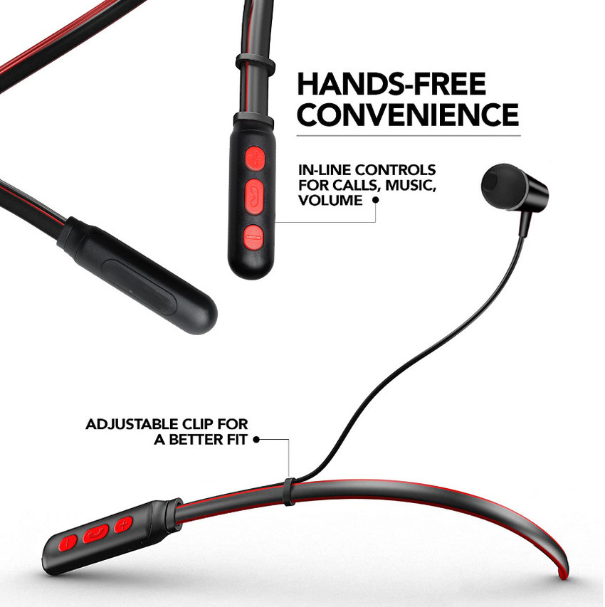 WOF B11 Bluetooth v5.0 Neckband with Mic and Great Sound Quality