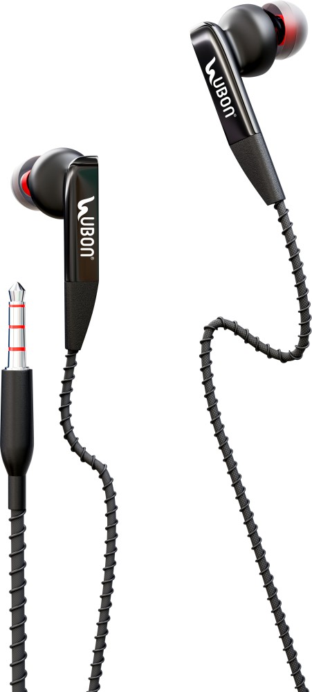 Ubon black online earphones