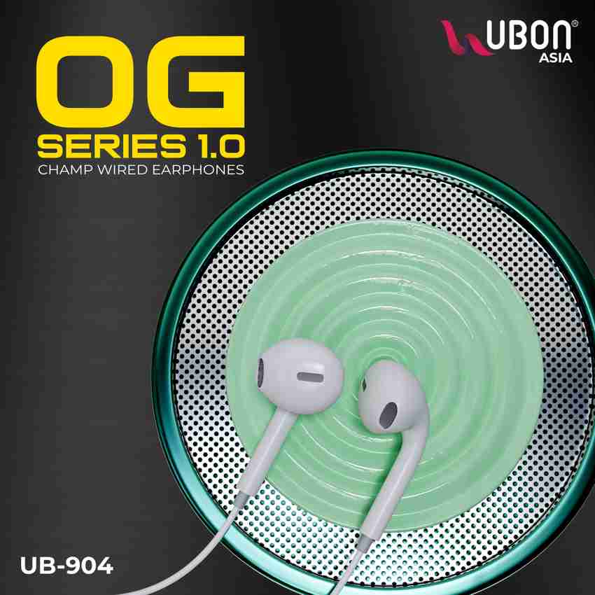 Ubon UB 904 OG Series 1.0 Champ Wired Earphones with In line Mic