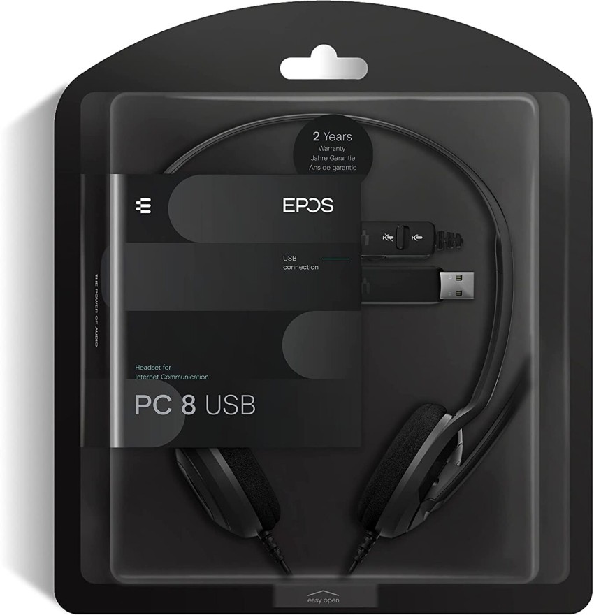 epos Sennheiser PC 8 Lightweight USB Stereo VoIP Wired Headset