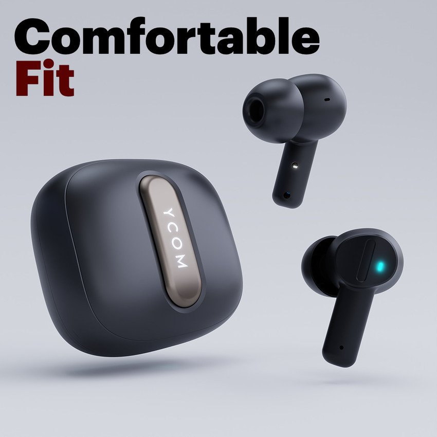 Ycom Air Beats 3 52H Playtime 50ms Low Latency IPX5 Sweat Water Resistant ENC Bluetooth Gaming Price in India Buy Ycom Air Beats 3 52H Playtime 50ms Low