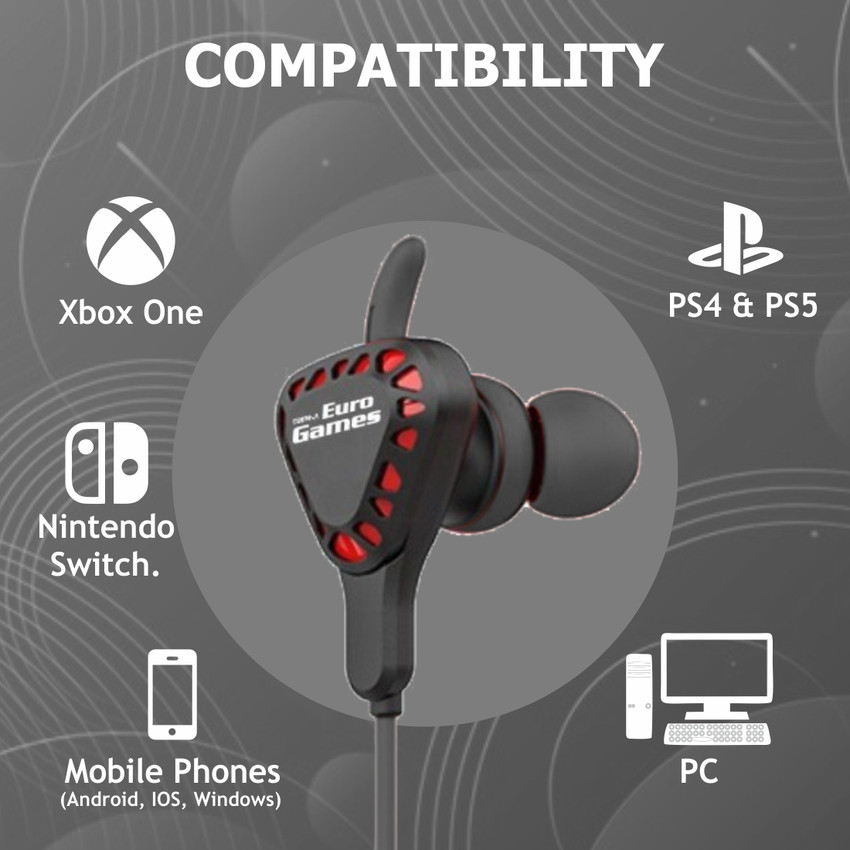 RPM Euro Games Gaming Earphone Headphone for Mobile Phone PS4 PC