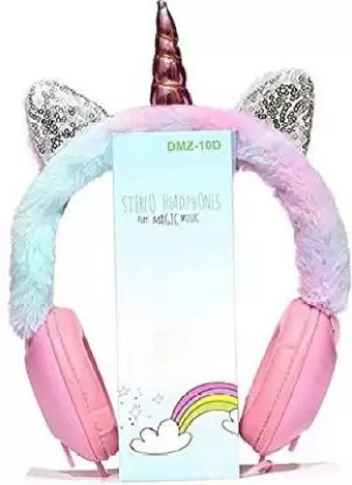 Abluxa Magical Unicorn Theme Headphones with Cute Horn and Unicorn