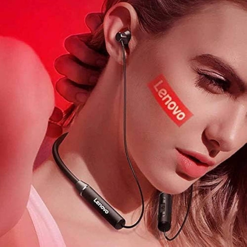 Auriculares Inalámbricos Lenovo Neckband Earphone HE05 Bluetooth/Micrófono  - Negro