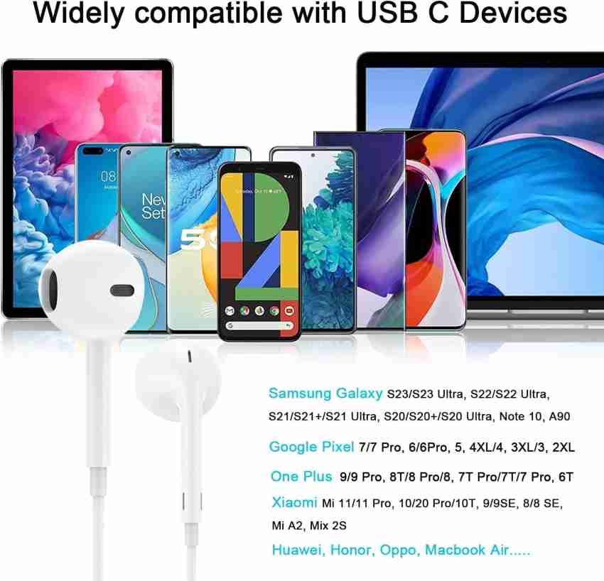 for iPhone 15 Plus Earbud Wired Type C Earphone for iPhone 15 USB