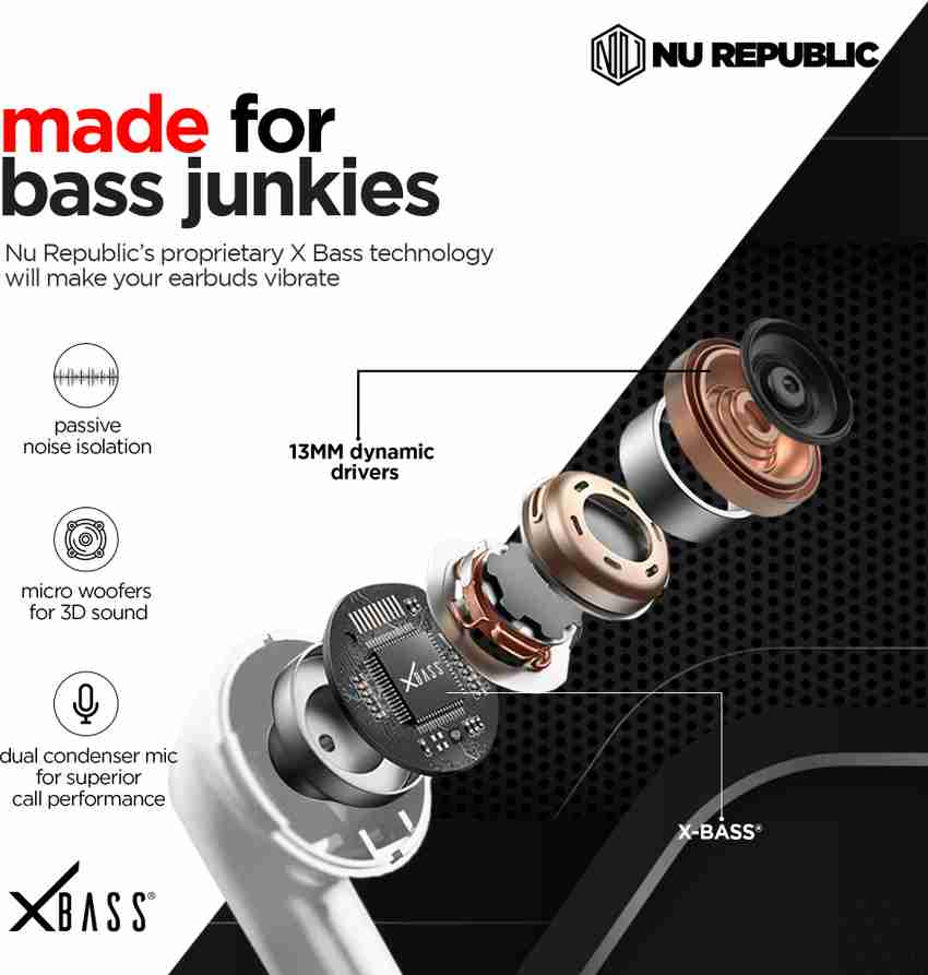 Nu Republic Urban 4 with upto 30 hrs Playtime X Bass ENC Fast