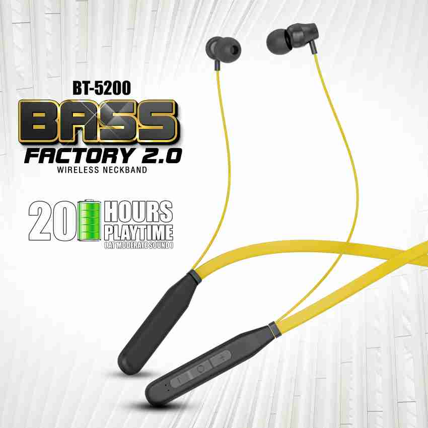 Ubon Wireless Earphone Neckband BT5200 Bass Factory 2.0 Bluetooth Headset  Price in India - Buy Ubon Wireless Earphone Neckband BT5200 Bass Factory  2.0 Bluetooth Headset Online - Ubon 