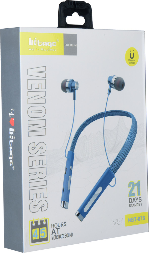 Hitage NBT 878 Wireless 45hrs Music Playtime Bluetooth Neckband