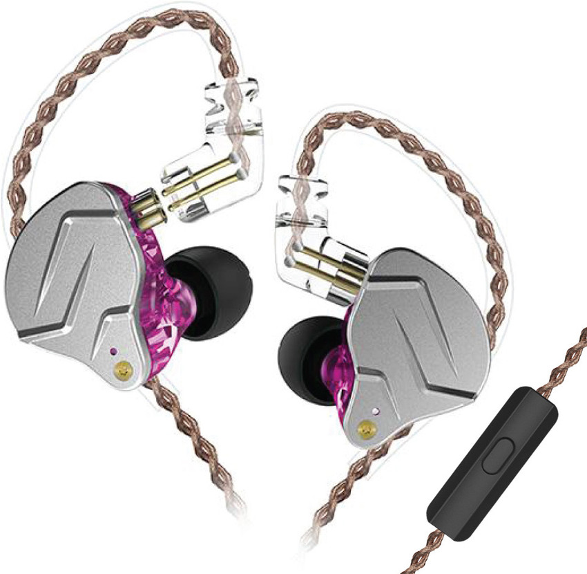 KZ ZSN Pro Wired IEM with Mic In Ear Monitor Earphone 1DD 1BA