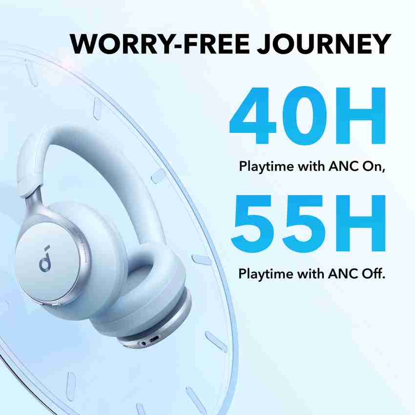 soundcore by Anker Space One Hi-Res wireless, LDAC, Active noise cancellation, 40 Hrs, 40mm drivers Bluetooth & Wired soundcore by Anker Space One Hi-Res wireless, LDAC, Active noise cancellation, 40 Hrs, 40mm drivers Bluetooth & Wired