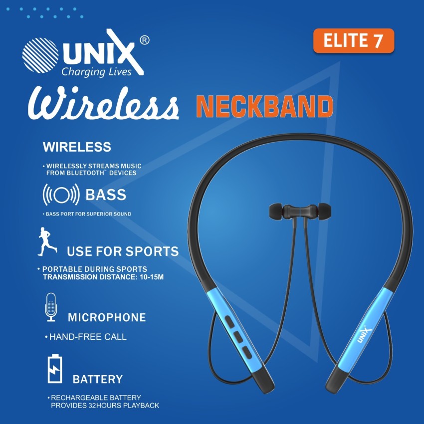 Unix wireless neckband online earphones