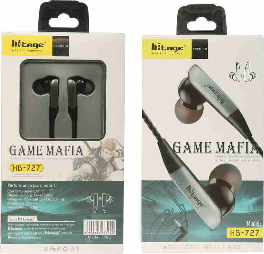 Hitage HB 727 GAME MAFIA Series Earphone Magnetic Absorption Heavy Bass Wired Gaming Price in India Buy Hitage HB 727 GAME MAFIA Series Earphone Magnetic Absorption Heavy Bass Wired Gaming Online Hita...