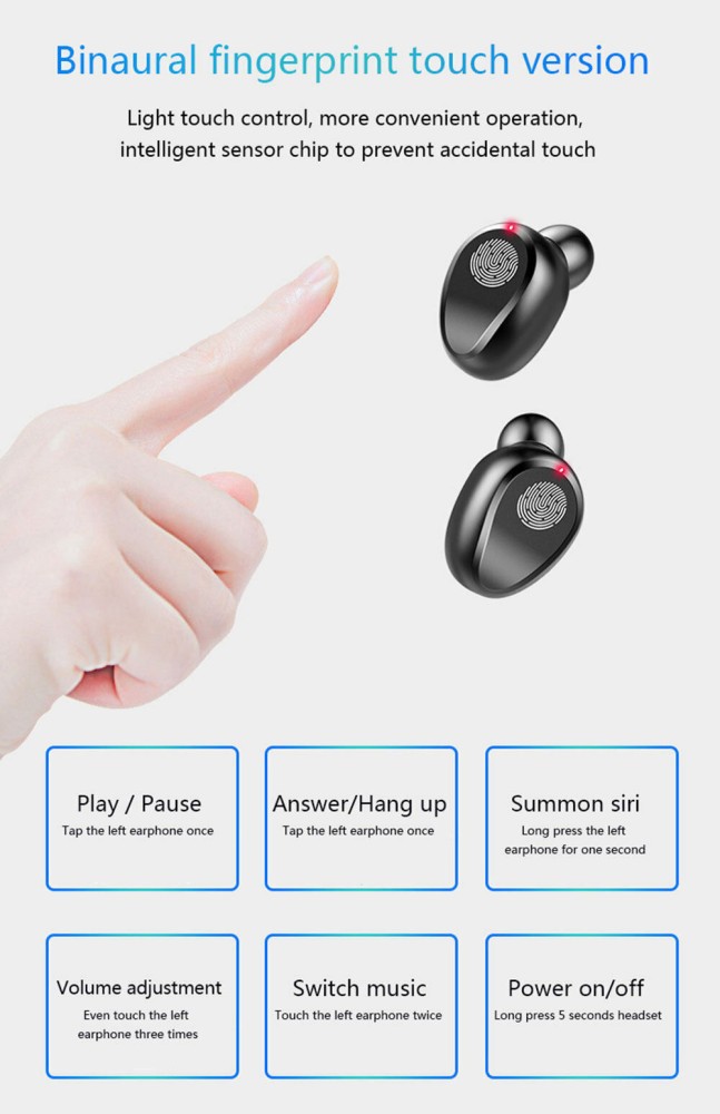 F9 wireless best sale earbuds volume control