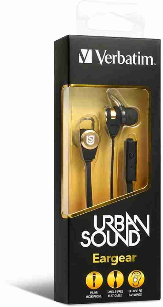 Verbatim Urban Sound Eargear Black Gold Wired Headset Price in