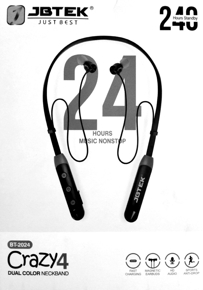 JBTEK Neckband Crazy 4 Bluetooth Price in India - Buy JBTEK Neckband Crazy 4  Bluetooth Online - JBTEK : Flipkart.com