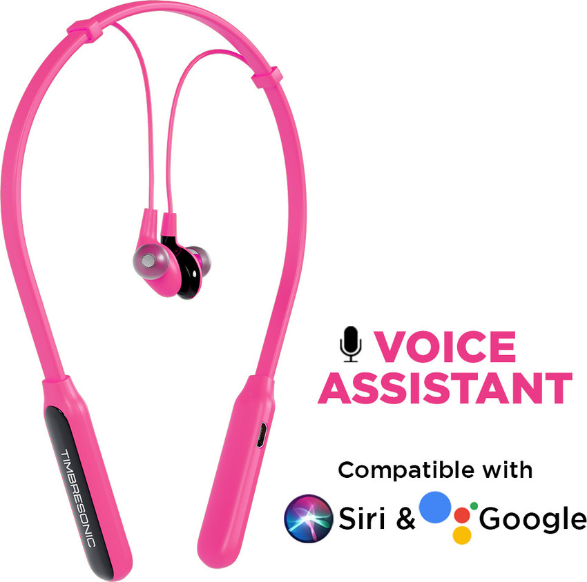 Bluetooth best sale earphones pink