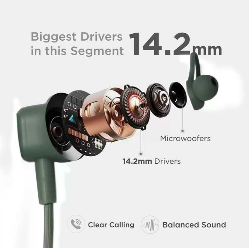 RARIBO Magnetic Earbuds Mic 3D Sound 20hrs Battery Voice