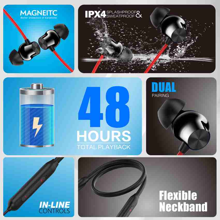TECHFIRE T60 Bullets Wireless Z Bass Edition Neckband headphone with 40 hr playtime Bluetooth Price in India - Buy TECHFIRE T60 Bullets Wireless Z Bass Edition Neckband headphone with 40 hr playtime TECHFIRE T60 Bullets Wireless Z Bass Edition Neckband headphone with 40 hr playtime Bluetooth Price in India - Buy TECHFIRE T60 Bullets Wireless Z Bass Edition Neckband headphone with 40 hr playtime