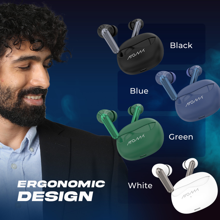 Aroma NB126 Newyork Upto 50 Hours Playtime Type C Fast Charging Dual Pairing Earbuds Bluetooth Price in India Buy Aroma NB126 Newyork Upto 50 Hours Playtime Type C Fast Charging