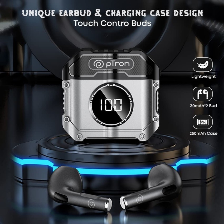 Ptron bassbuds discount pro charging case