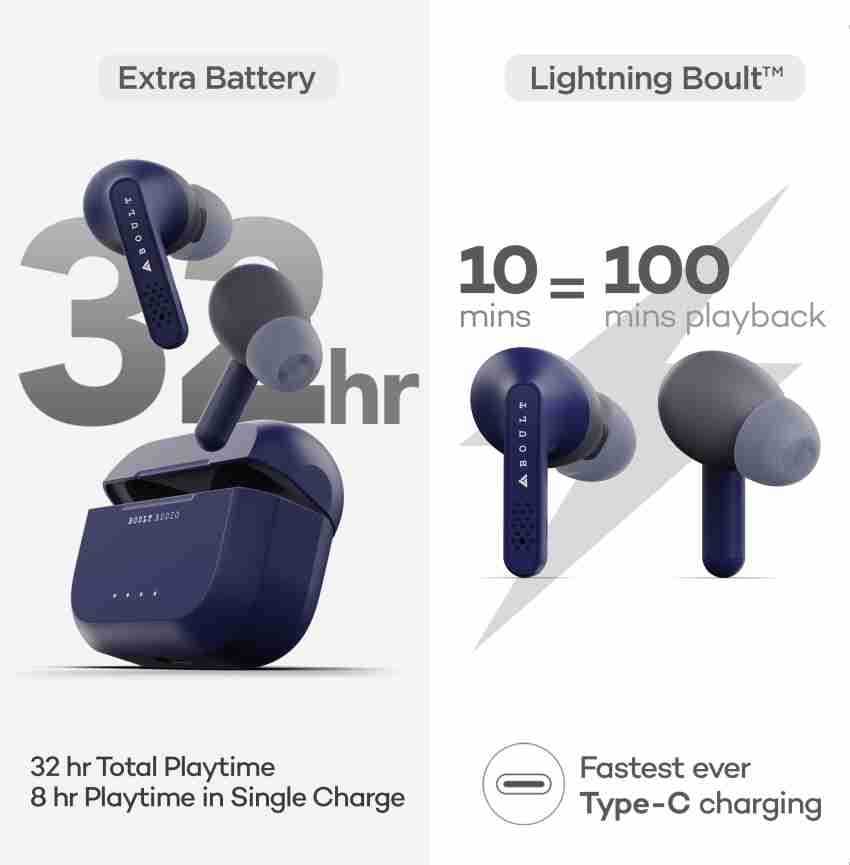 Boult Gearpods with 32H Playtime Fast Charging BoomX Rich Bass