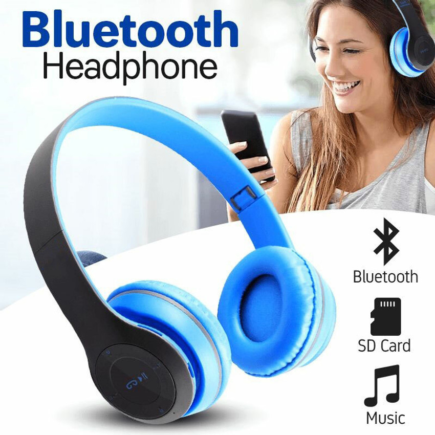 Worricow mp3 Thunder Bass Wireless Headphone with calling mic
