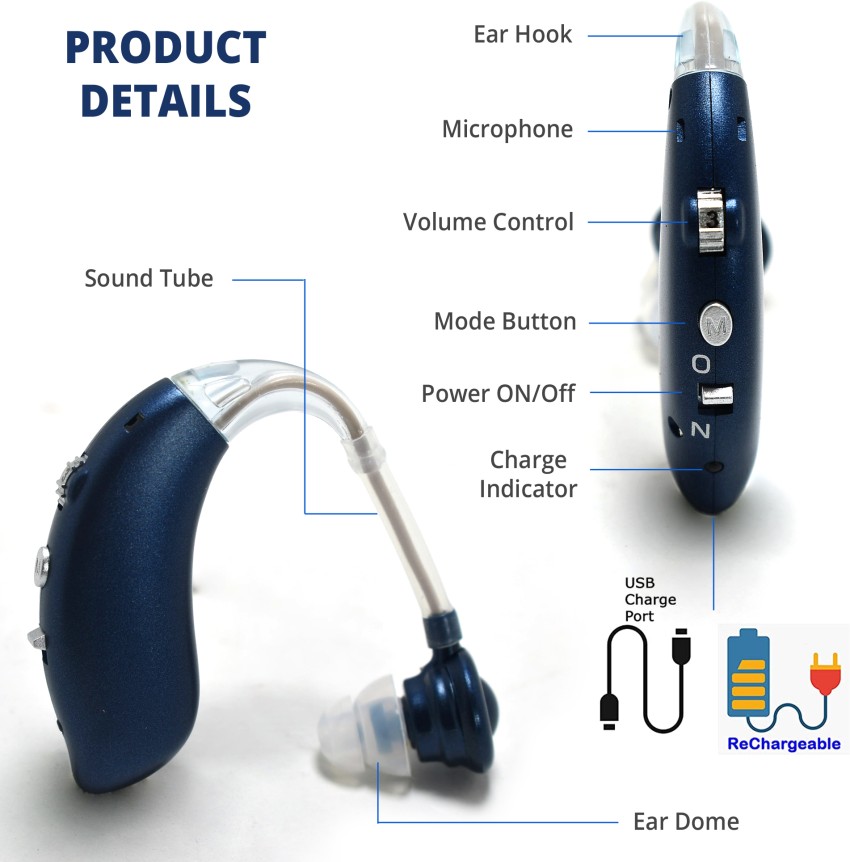 Senior Deafness Digital Invisible Deaf-Aid Devices Bluetooth