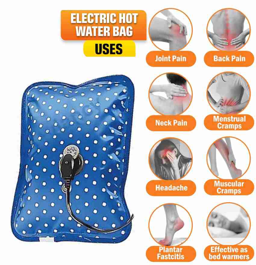 Pambri E Electric Charging Hot Water Pad Bag Pillow for Pain Relief with Gel for Massage Heating Pad Heat Pouch Warm Bag Electrical Water Bag 1 L Hot Water Bag Multicolor LE Heating Pad Heating