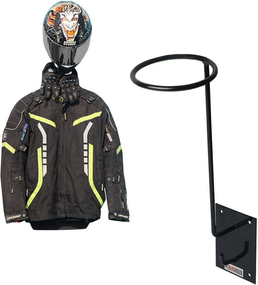 Wall mount helmet holder top