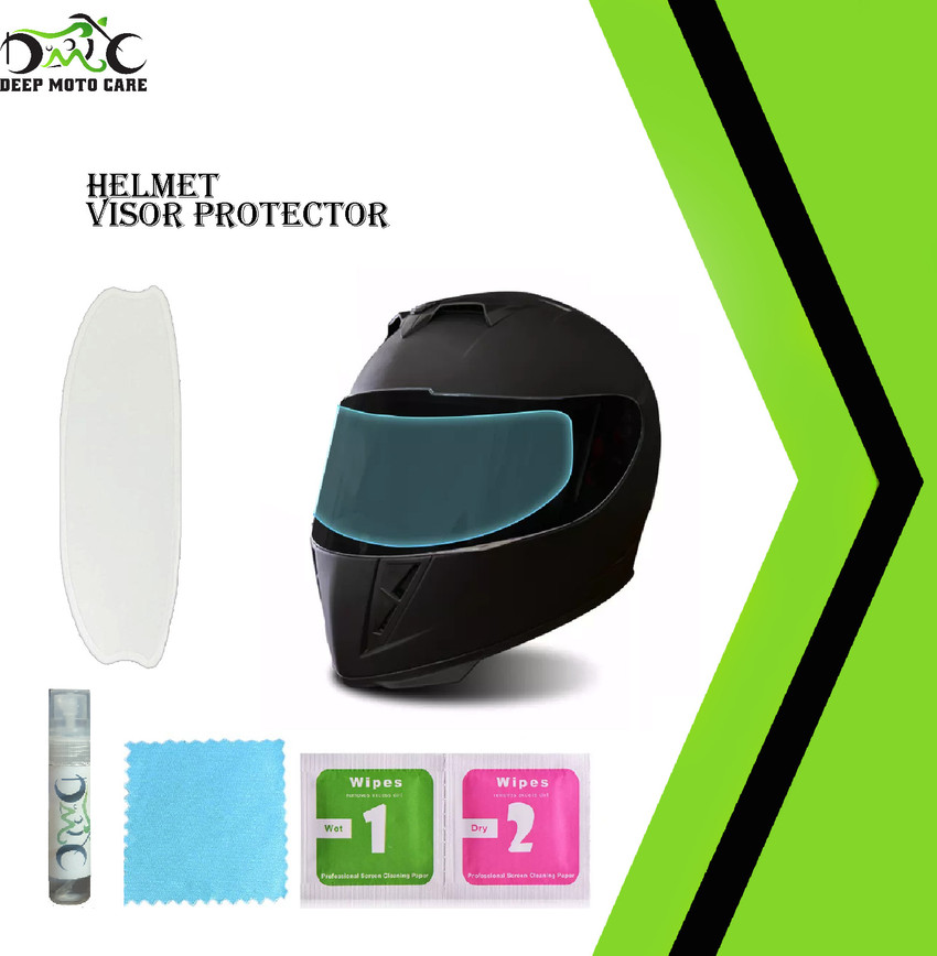 Motorcycle helmet top visor protector
