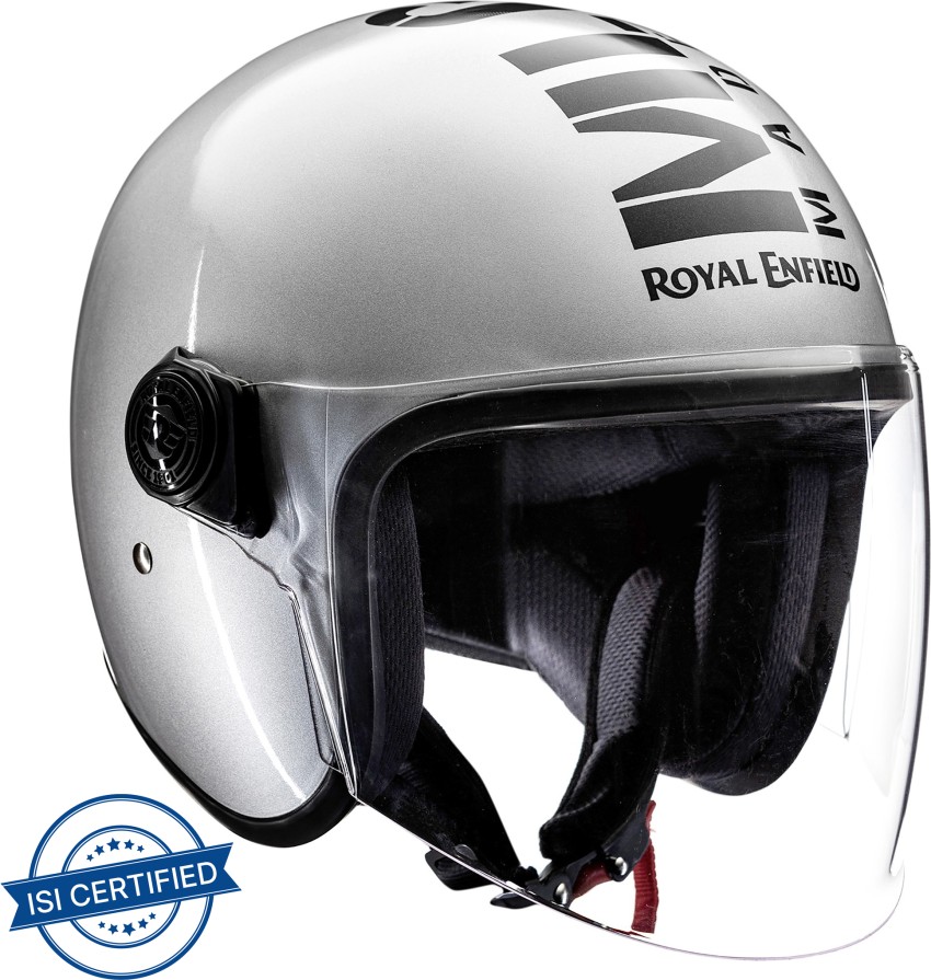 Royal enfield hot sale helmet silver colour