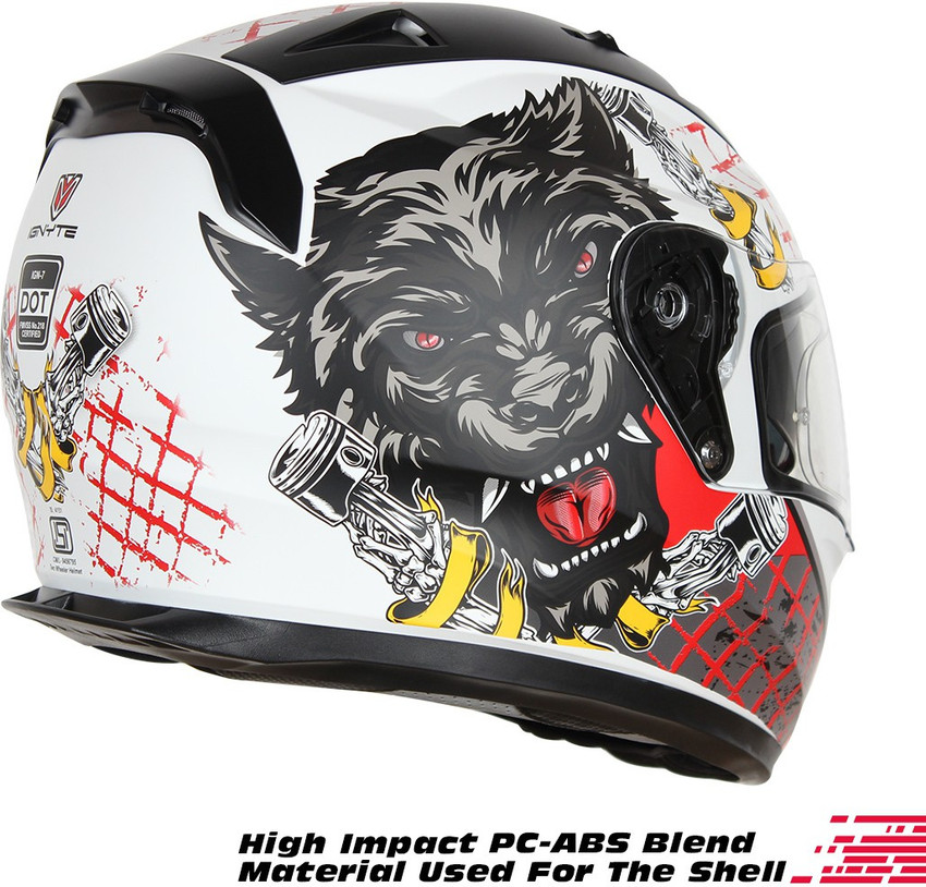 Wolf design motorcycle shop helmet