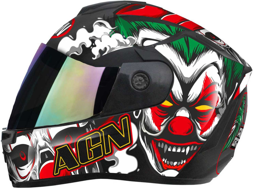 FOROLY AGN Monster Joker ABS Material with Rainbow visor Motorbike