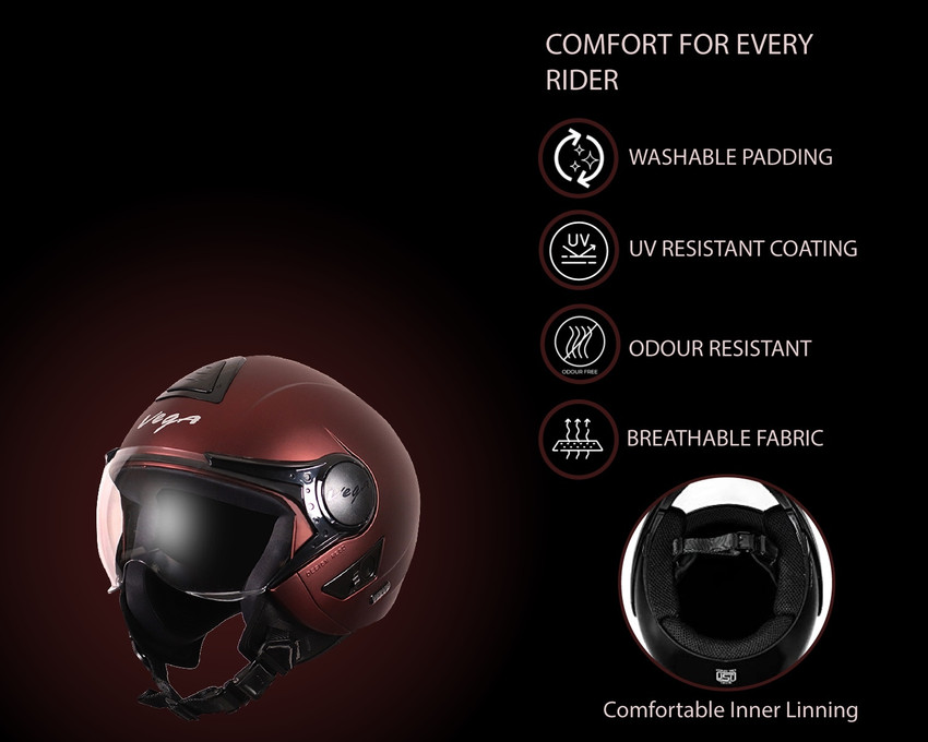 VEGA Verve Motorbike Helmet Buy VEGA Verve Motorbike Helmet Online at Best Prices in India Motorbike Flipkart