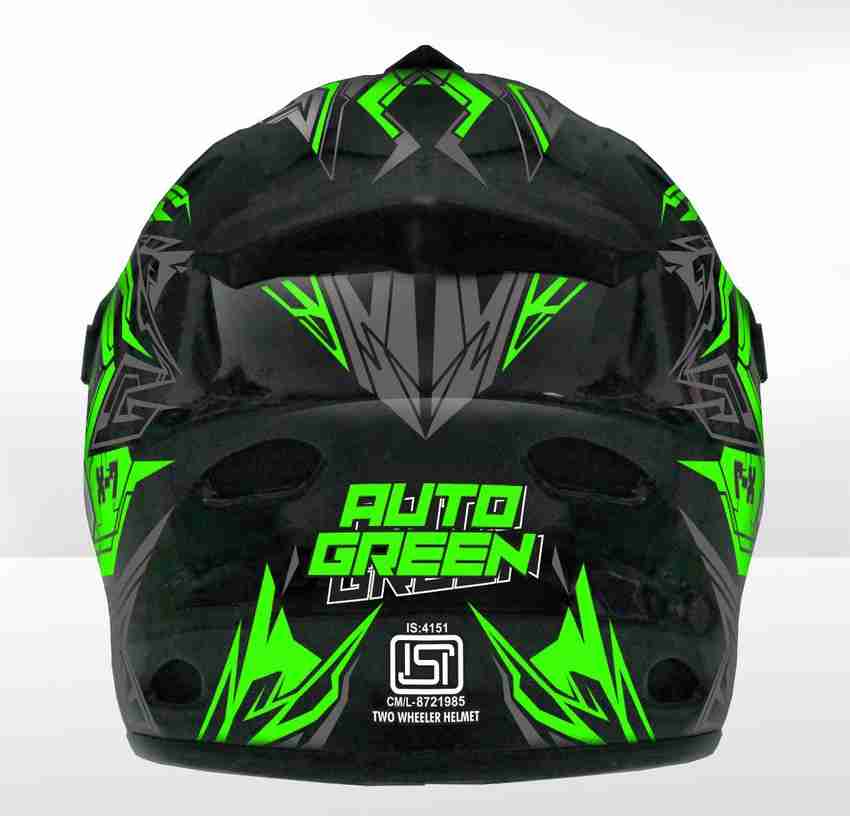 FOROLY Auto Green X 7 Monster ABS Material with Rainbow visor