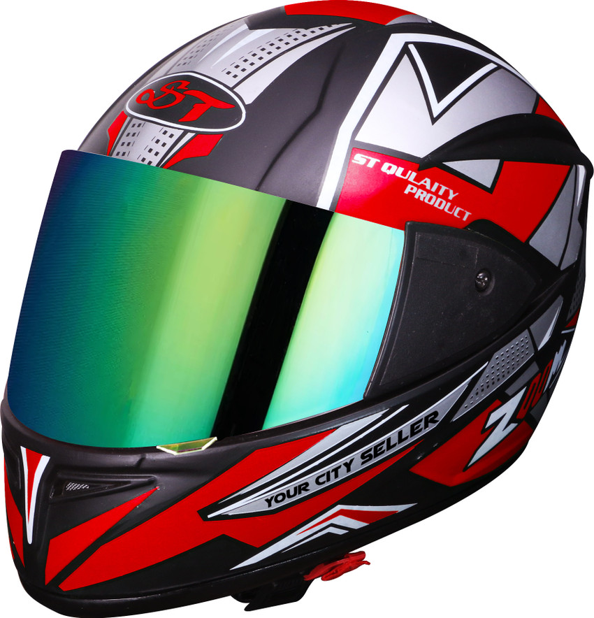 stiss Full Face Motorbike Helmet With Silicon Unbreakable Glass